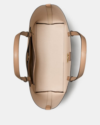 KateSpade Tessa Tote Bag With Charm Light Fawn