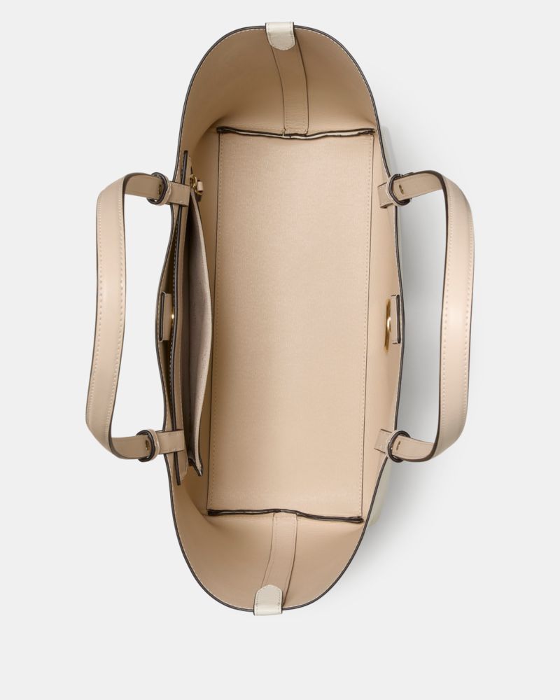 KateSpade Tessa Tote Bag With Charm Light Cream Multi