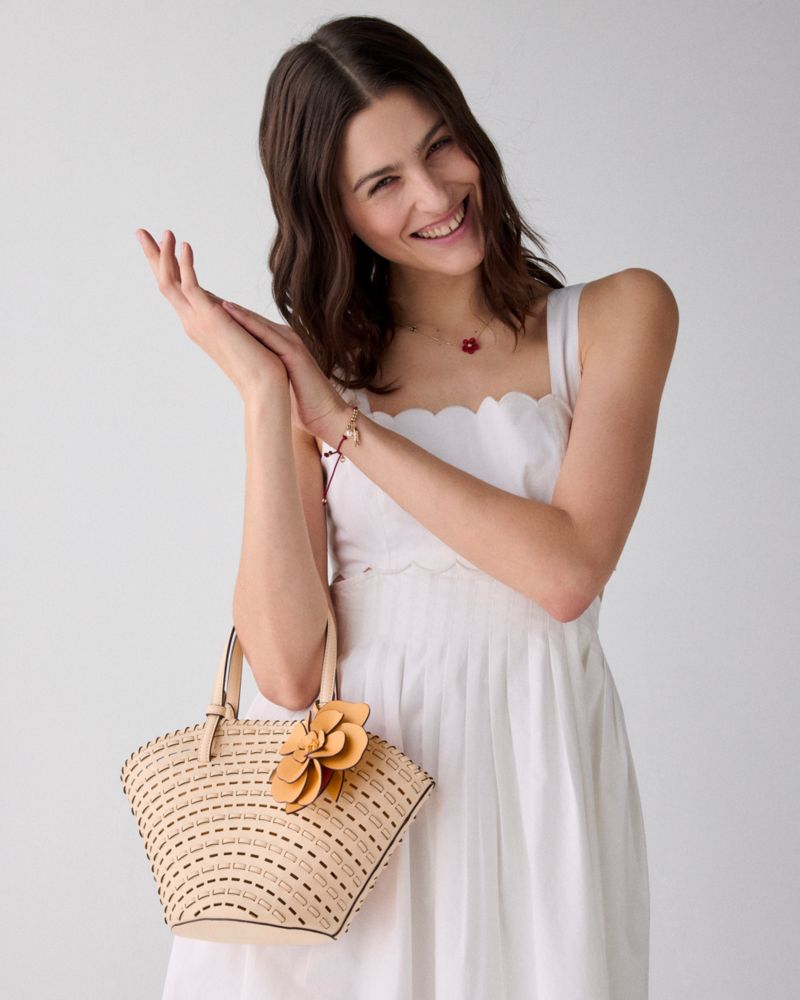 KateSpade Dahlia Tote Bag Crisp Peach Multi