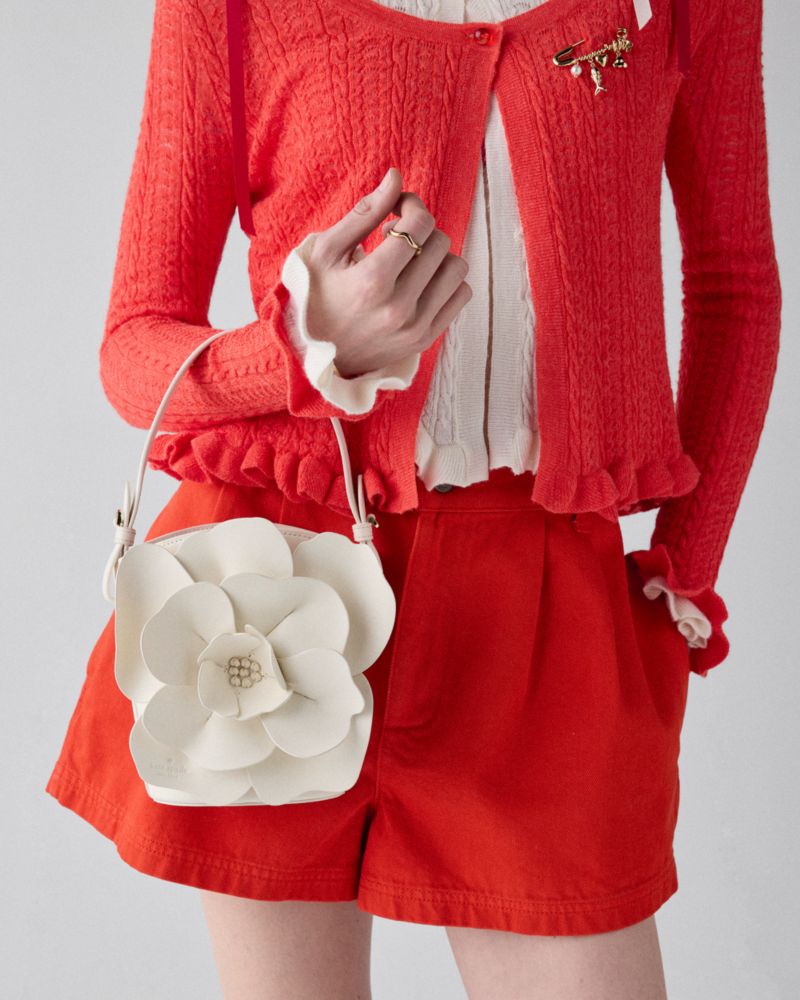 KateSpade Flora Bucket Bag Meringue