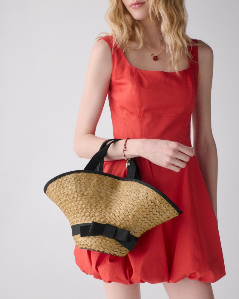 KateSpade Solei Sun Hat Bag Natural Multi