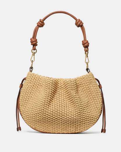 KateSpade Pinch Straw Crossbody Bag Natural Multi