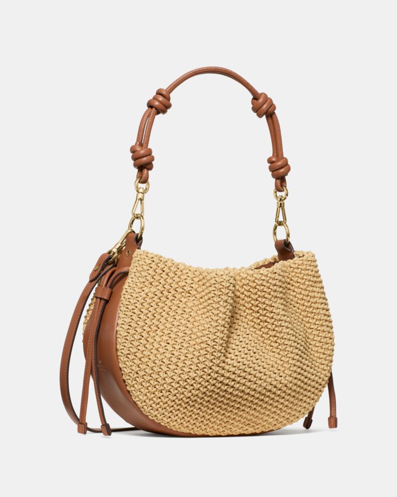 KateSpade Pinch Straw Crossbody Bag Natural Multi