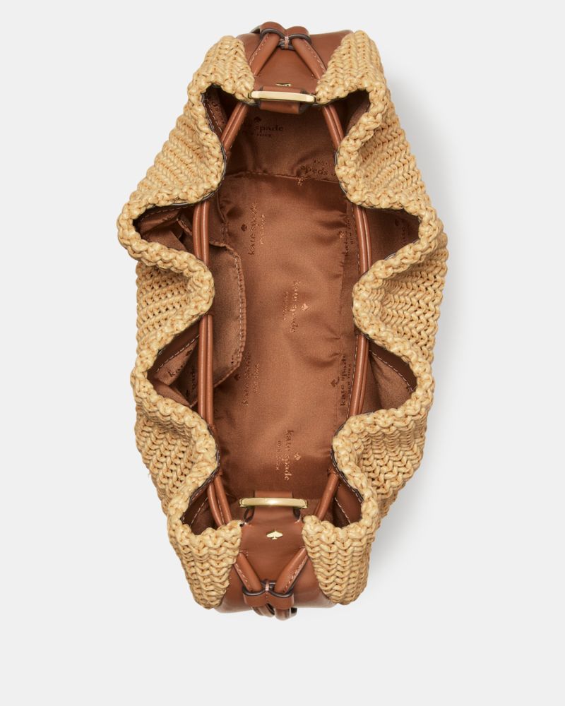 KateSpade Pinch Straw Crossbody Bag Natural Multi