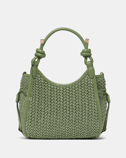 KateSpade Stash Straw Mini Carryall Bag Cedar Stand