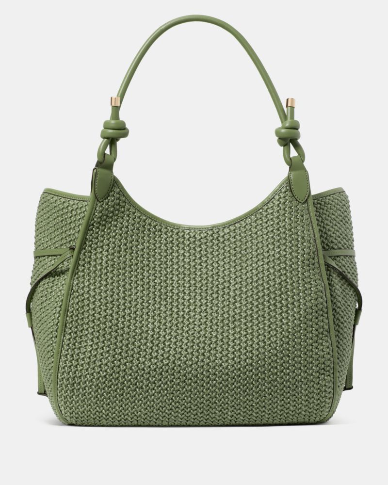 KateSpade Stash Straw Large Carryall Bag Cedar Stand