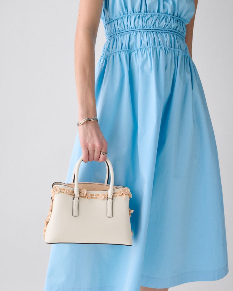 KateSpade Thompson Street Floral Small Satchel Bag Fresh Peach