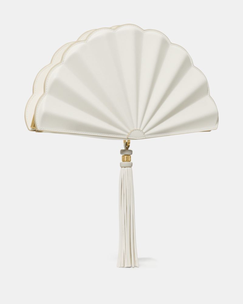 KateSpade Lotus Fan Clutch Bag Meringue