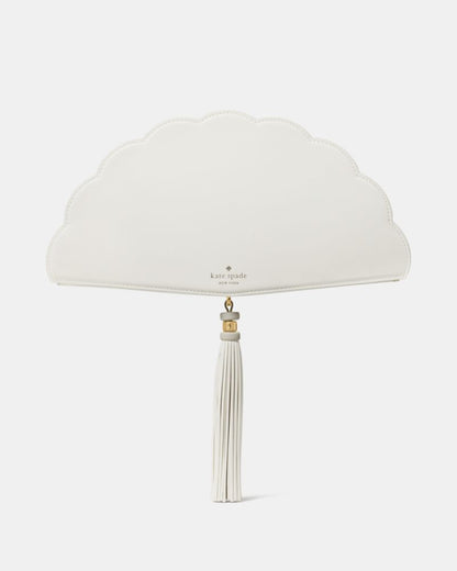 KateSpade Lotus Fan Clutch Bag Meringue