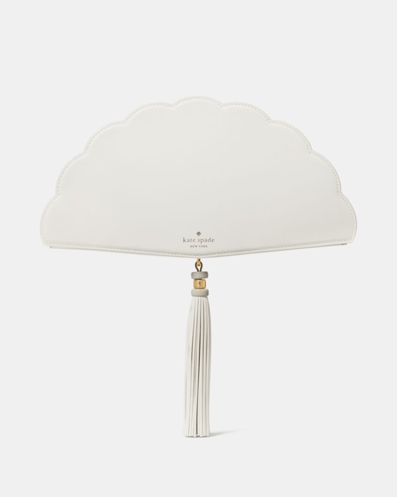 KateSpade Lotus Fan Clutch Bag Meringue