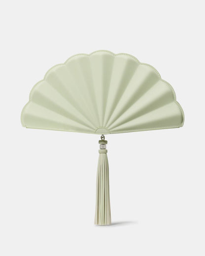 KateSpade Lotus Fan Clutch Bag Lime Frosting