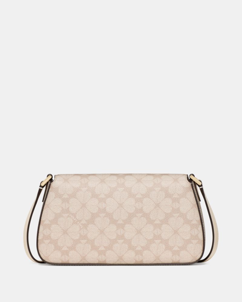 KateSpade Sutton Spade Flower Mini Crossbody Bag Dark Beige Moon Dust