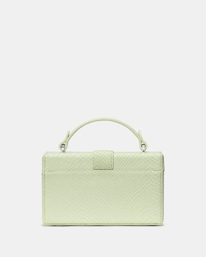 KateSpade Heirloom Snake Vanity Bag Lime Frosting