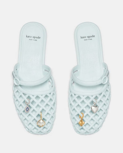 Katespade Jellyfish Mule Flat Crisp Sky