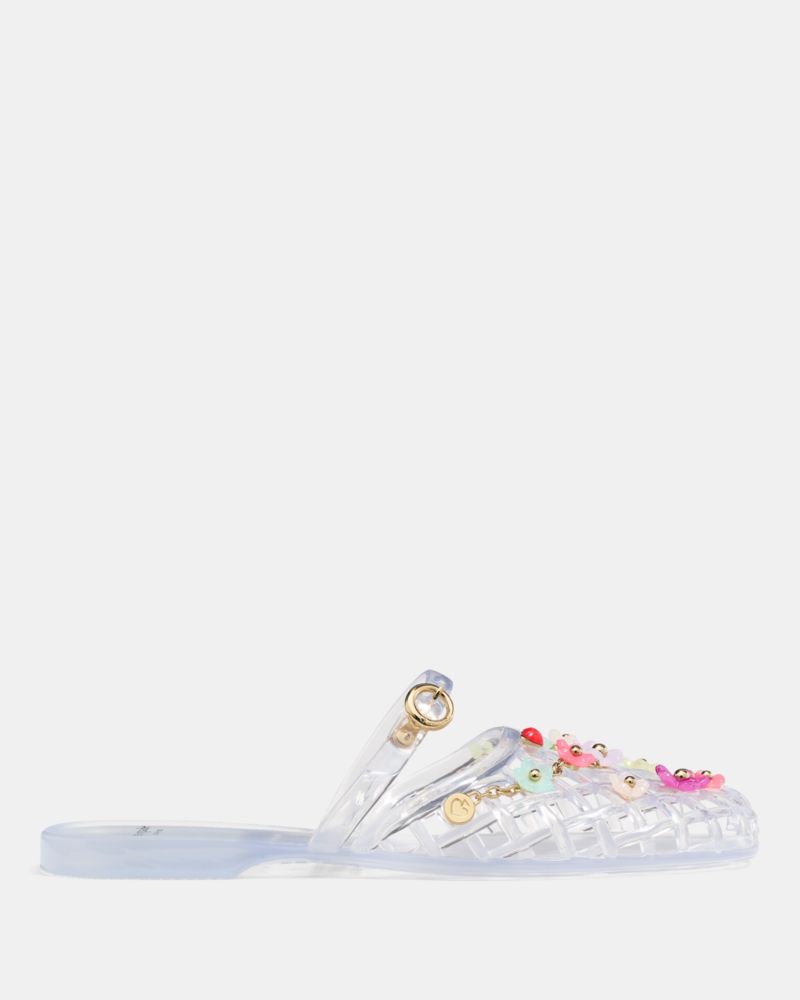 Katespade Jellyfish Mule Flat Clear Multi