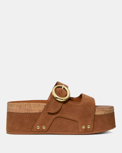 Katespade Halo Platform Footbed Sandal Saddle