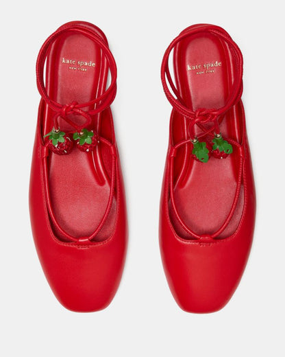 Katespade Eloise Ankle Wrap Mule Flat Heirloom Tomato