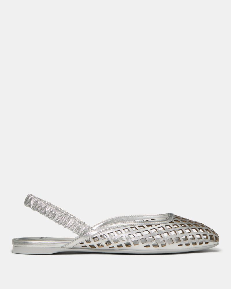 Katespade Eloise Slingback Flat Silver