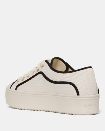 Katespade Sam Icon Platform Sneaker Cream Black