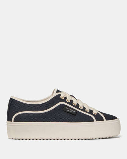 Katespade Sam Icon Platform Sneaker Captain Navy Cream