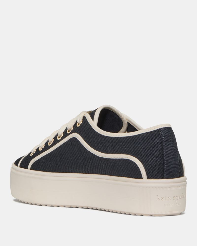 Katespade Sam Icon Platform Sneaker Captain Navy Cream