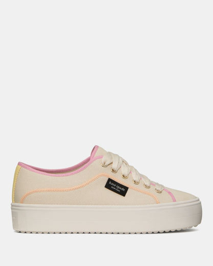 Katespade Sam Icon Platform Sneaker Natural Sunset Sand