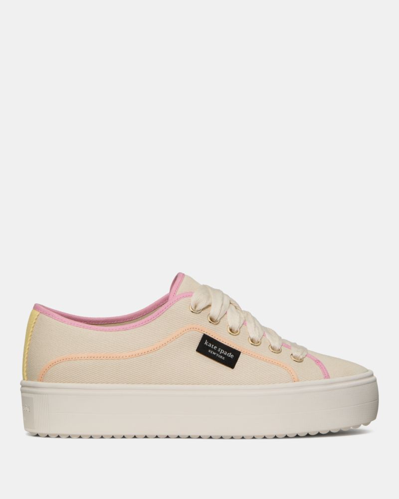 Katespade Sam Icon Platform Sneaker Natural Sunset Sand