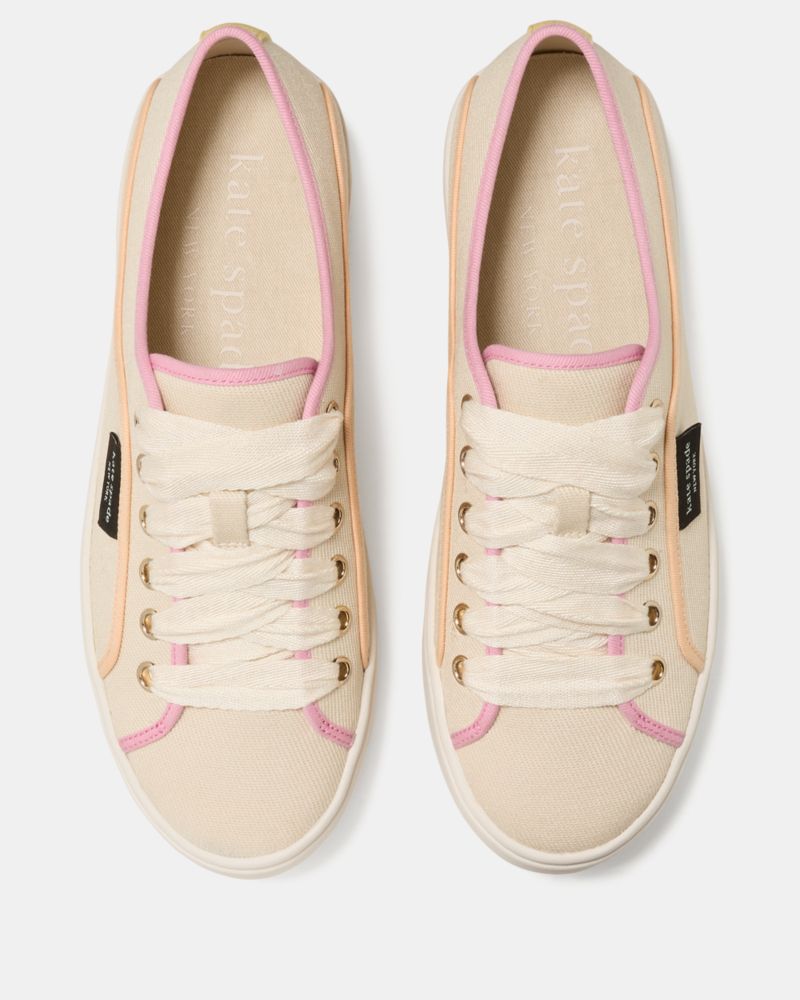 Katespade Sam Icon Platform Sneaker Natural Sunset Sand