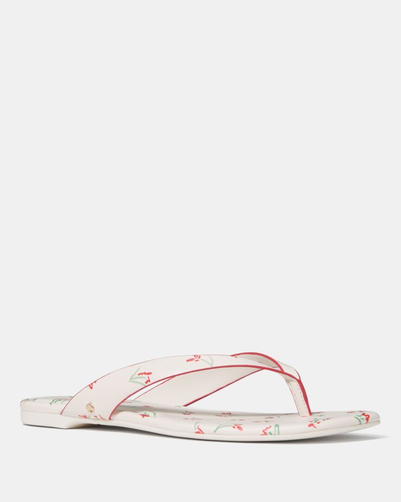 Katespade Sandie Flip Flop Sandal Cream Multi