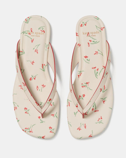 Katespade Sandie Flip Flop Sandal Cream Multi