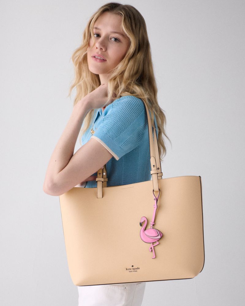 KateSpade Tessa Tote Bag With Charm Crisp Peach