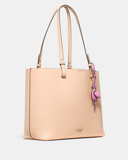 KateSpade Tessa Tote Bag With Charm Crisp Peach