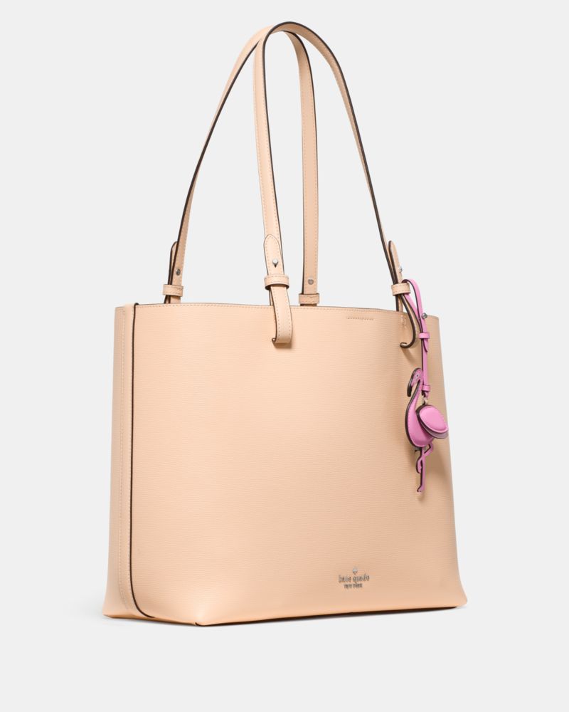 KateSpade Tessa Tote Bag With Charm Crisp Peach