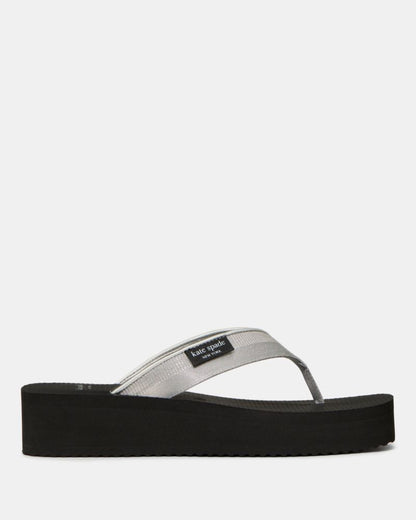 Katespade Sam Icon Platform Flip Flop Sandal Silver