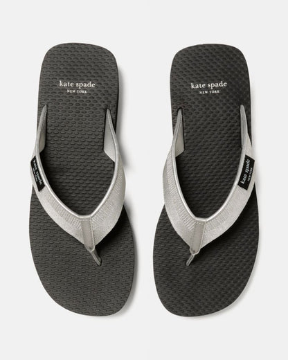 Katespade Sam Icon Platform Flip Flop Sandal Silver