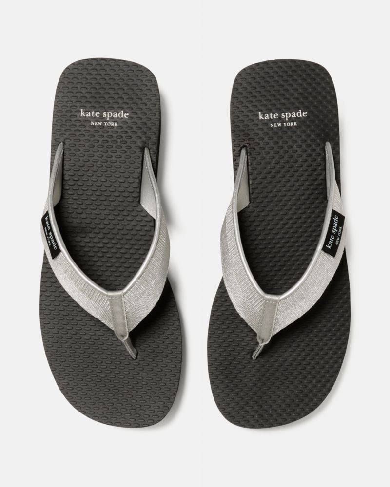 Katespade Sam Icon Platform Flip Flop Sandal Silver
