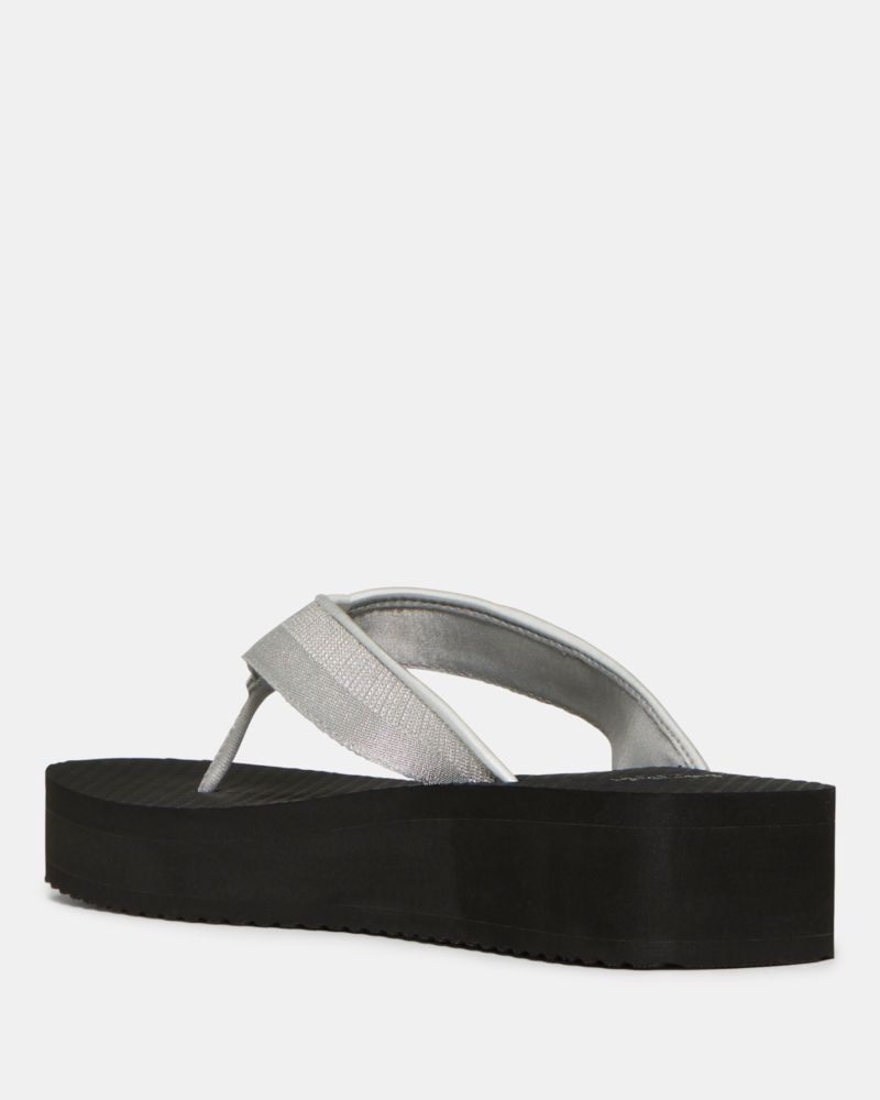Katespade Sam Icon Platform Flip Flop Sandal Silver