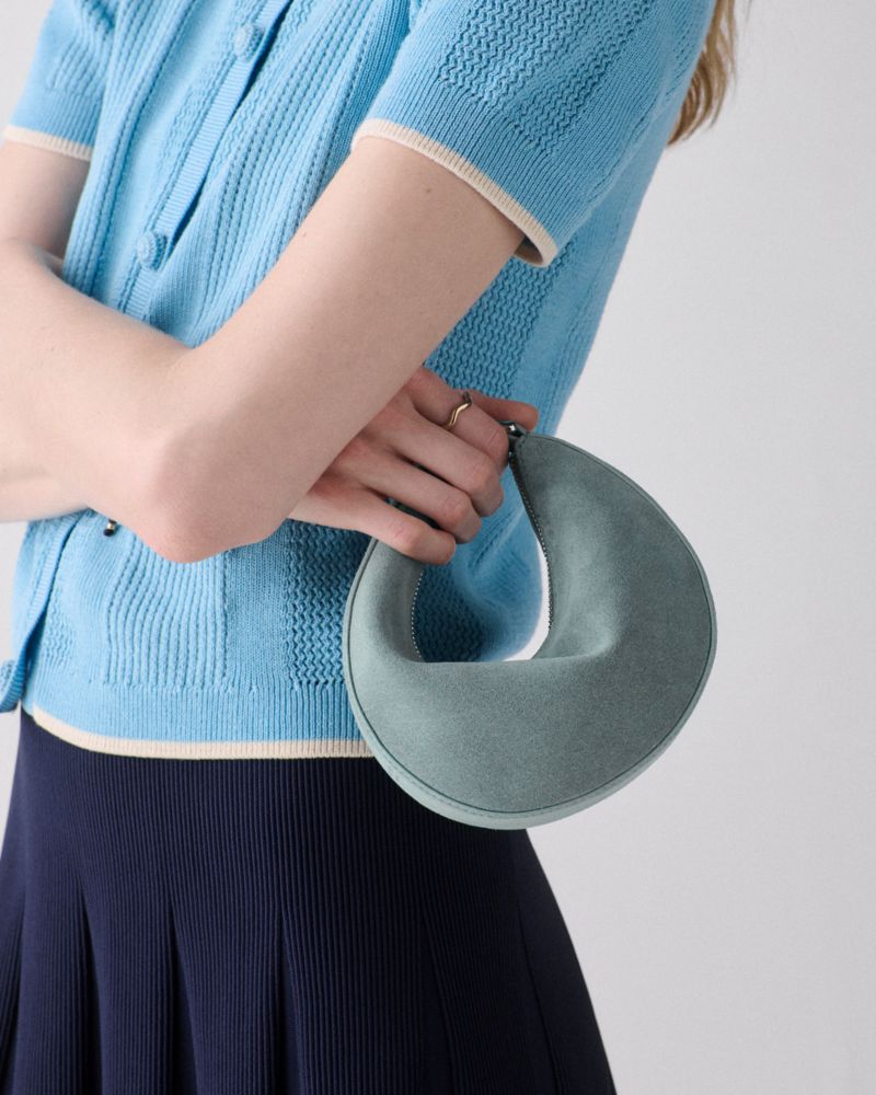 KateSpade Duo Suede Mini Shoulder Bag Dark English Sea