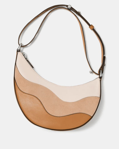 KateSpade Duo Wavy Suede Crossbody Bag Garden Soil
