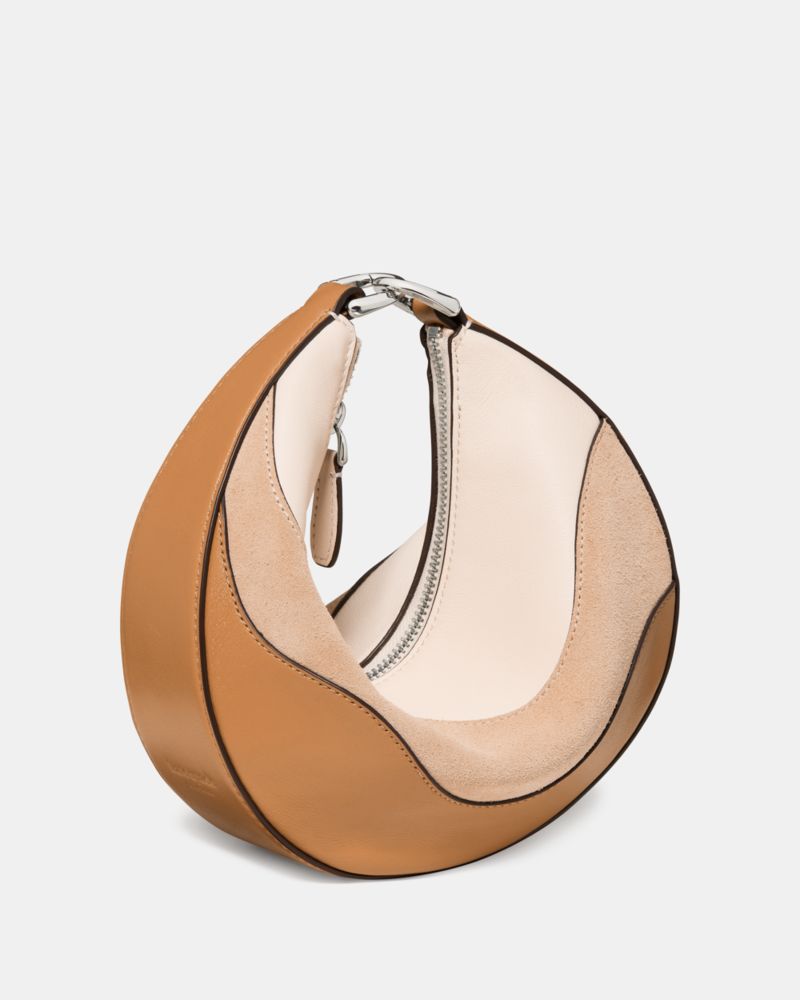 KateSpade Duo Wavy Suede Crossbody Bag Garden Soil