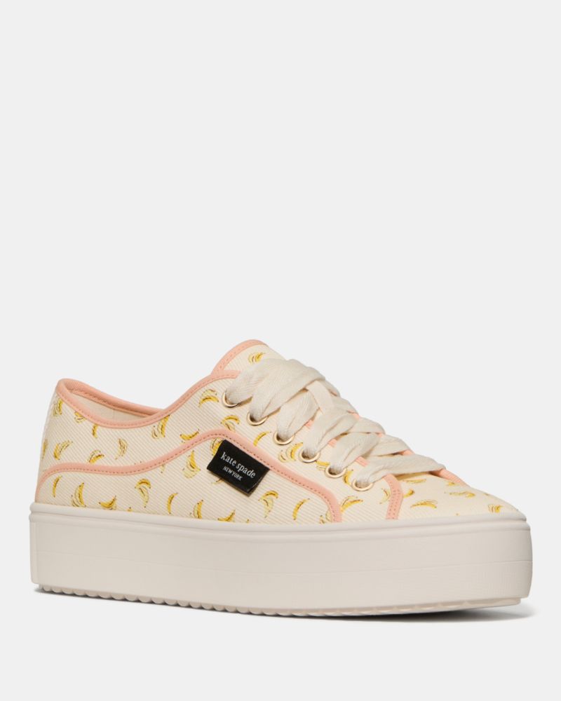 Katespade Sam Icon Platform Sneaker Cream