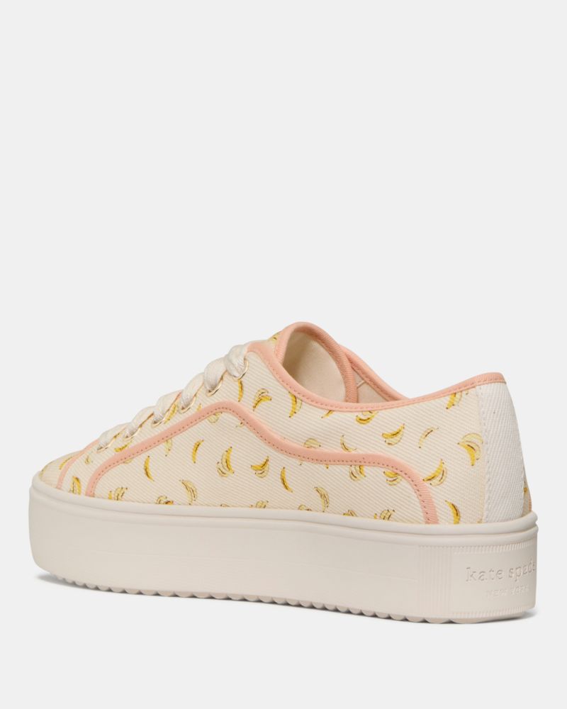 Katespade Sam Icon Platform Sneaker Cream