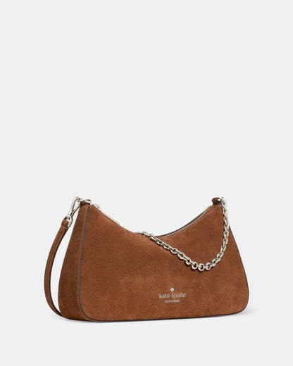 KateSpade Margot Suede Crossbody Bag Warm Gingerbread