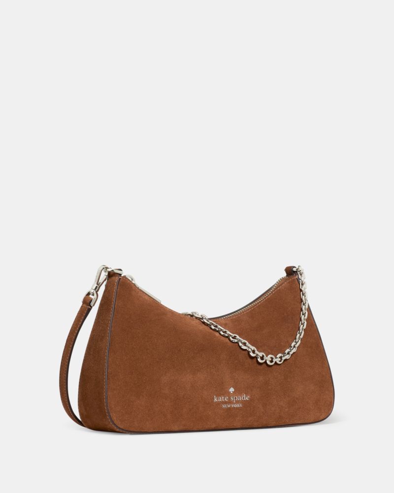 KateSpade Margot Suede Crossbody Bag Warm Gingerbread