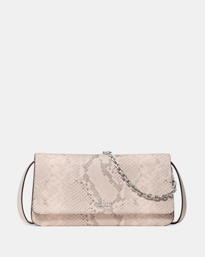 KateSpade Ivy Snake Embossed Crossbody Bag Pink Multi