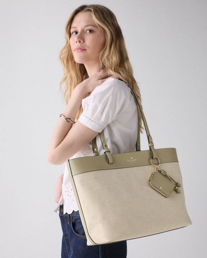 KateSpade Tessa Tote Bag With Charm Elm Multi