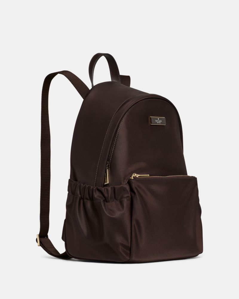 KateSpade Carter Nylon Dome Backpack Hot Fudge