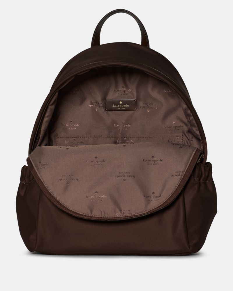 KateSpade Carter Nylon Dome Backpack Hot Fudge