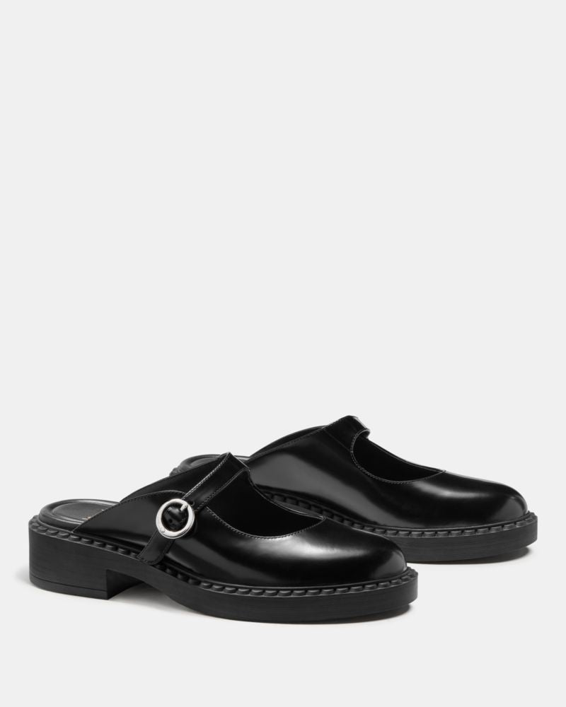 Katespade Halo Mary Jane Mule Flat Black