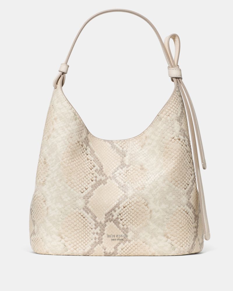 KateSpade Loop Snake Embossed Carryall Bag Neutral Multi